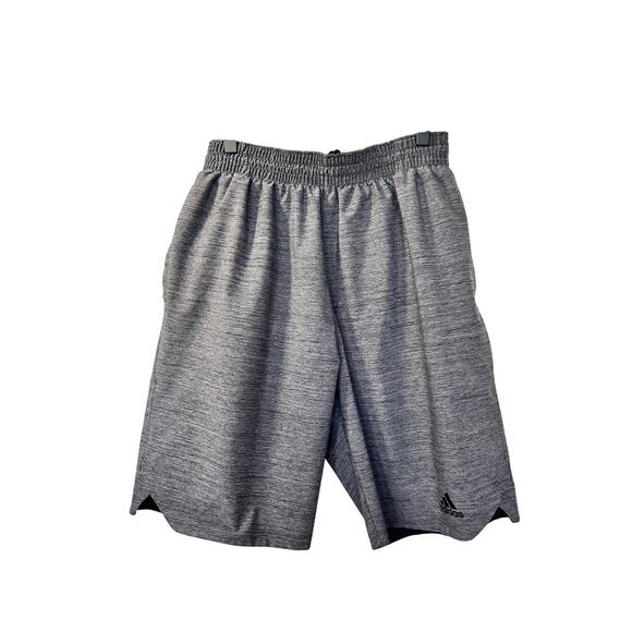 Adidas Men's Vented Athletic Pull-On Shorts 9" Inseam Running Grey Size Medium - Picture 1 of 14
